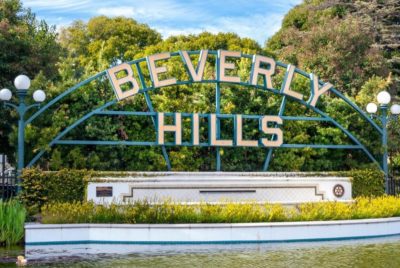 The Beverly Hills outdoor sign.