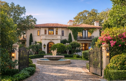 Beverly Hills Gateway neighborhood with exclusive luxury estates in Los Angeles